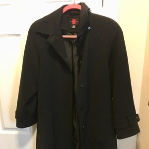 Black unisex trench coat